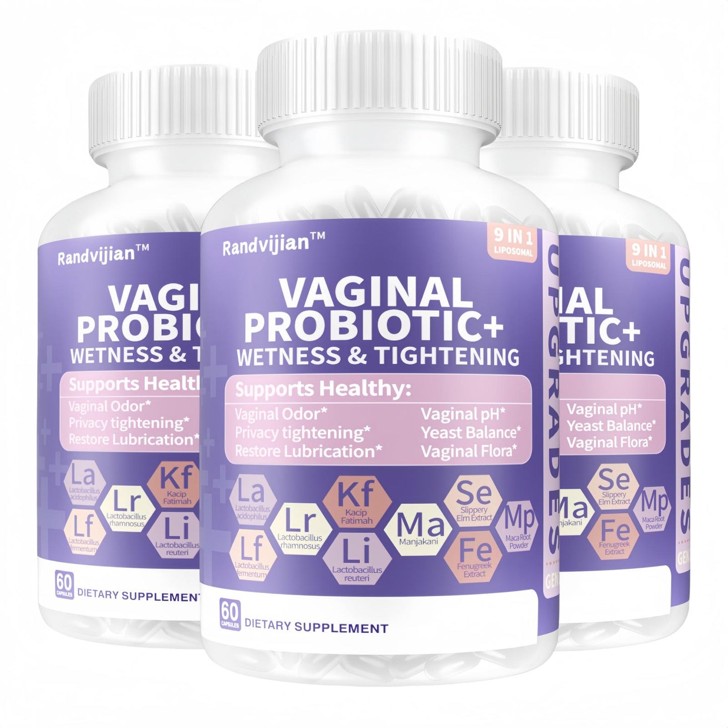Upgraded Model Generation 2- Advanced Feminine Care - Comfort, with Kacip Fatimah, Fenugreek, Slippery Elm Bark, Manjakani, and Maca Root5B CFU with Prebiotics and Cranberry Extract | pH Balance, Odor Control, Yeast Balance, & Feminine Health