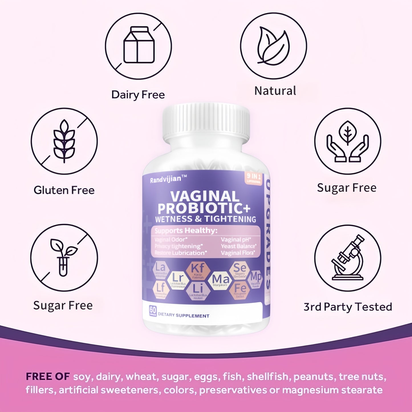 Upgraded Model Generation 2- Advanced Feminine Care - Comfort, with Kacip Fatimah, Fenugreek, Slippery Elm Bark, Manjakani, and Maca Root5B CFU with Prebiotics and Cranberry Extract | pH Balance, Odor Control, Yeast Balance, & Feminine Health