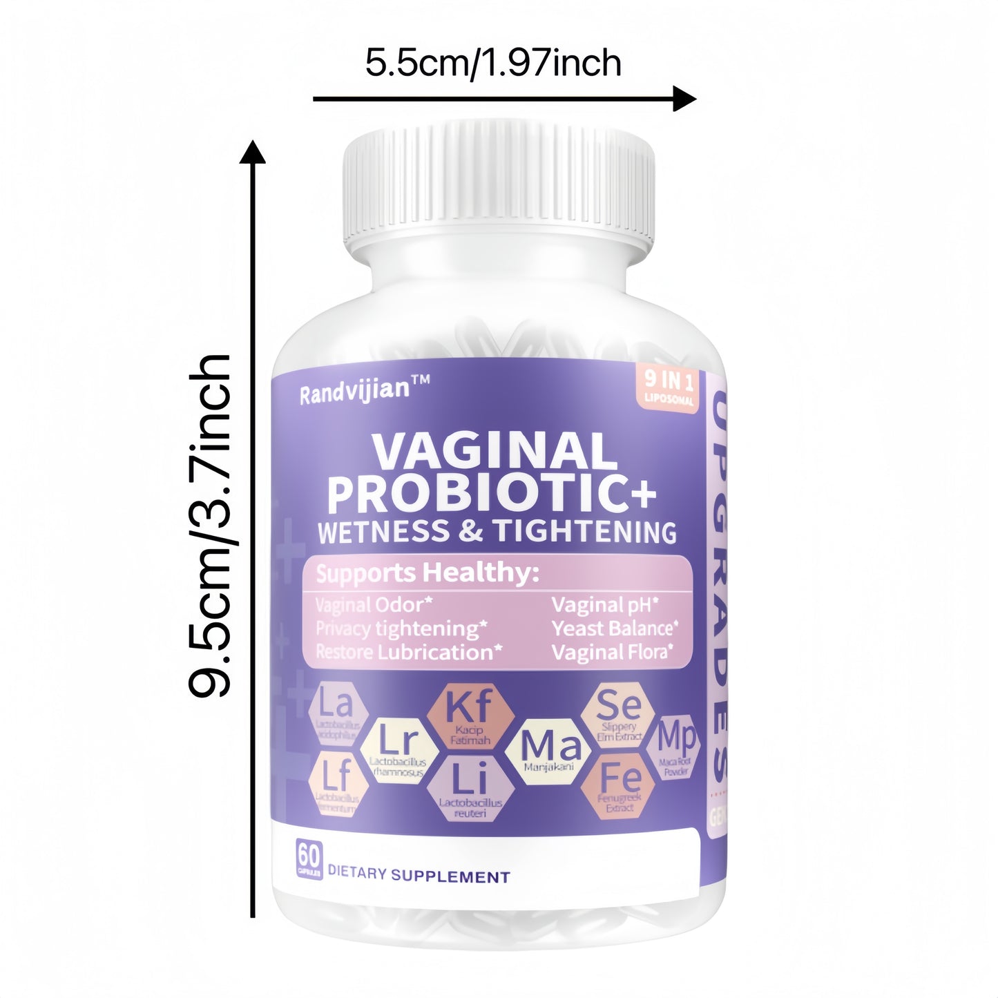 Upgraded Model Generation 2- Advanced Feminine Care - Comfort, with Kacip Fatimah, Fenugreek, Slippery Elm Bark, Manjakani, and Maca Root5B CFU with Prebiotics and Cranberry Extract | pH Balance, Odor Control, Yeast Balance, & Feminine Health