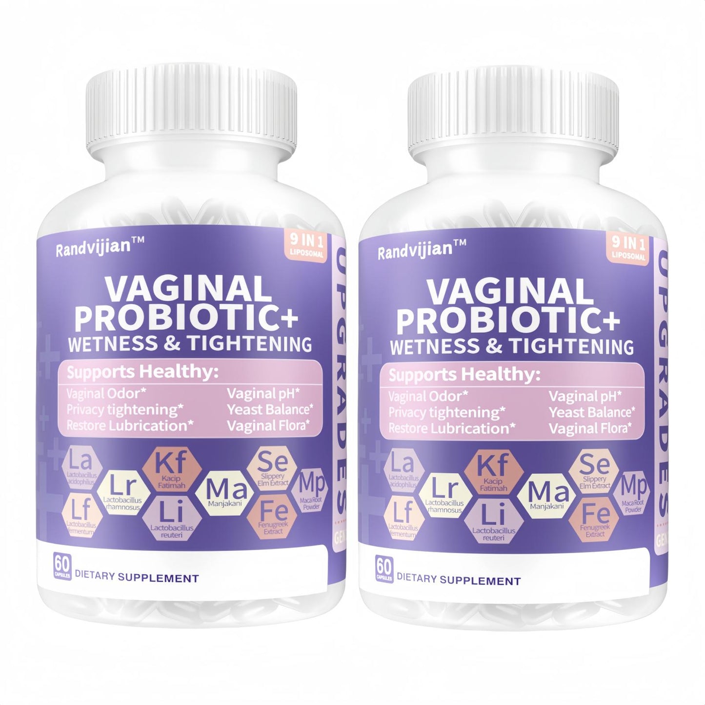 Upgraded Model Generation 2- Advanced Feminine Care - Comfort, with Kacip Fatimah, Fenugreek, Slippery Elm Bark, Manjakani, and Maca Root5B CFU with Prebiotics and Cranberry Extract | pH Balance, Odor Control, Yeast Balance, & Feminine Health