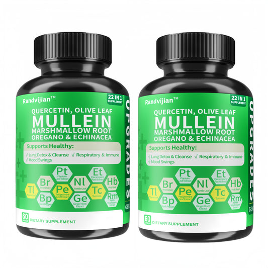 Upgraded Model Generation 2-Lung Supplement With Mullein Leaf, Vitamin C&D3, Selenium, Zinc, Quercetin & Bromelain, Lung Health Formula Herbal For Respiratory, Breathing & Bronchial Health