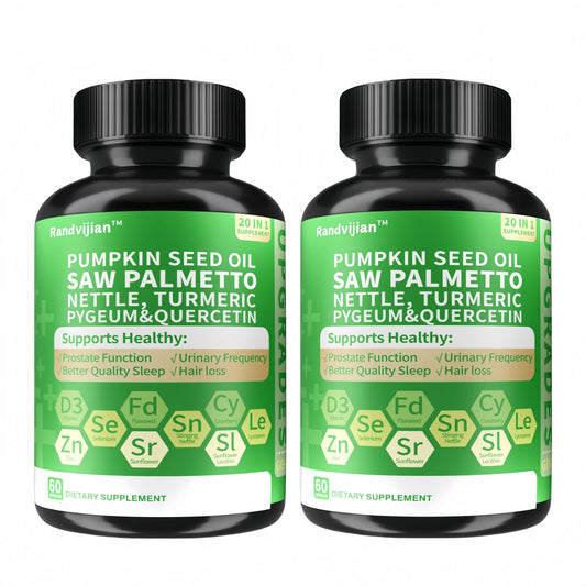 Upgraded Model Generation 2-Saw Palmetto Supplement For Men - Prostata And Urinaryy Health Care - 33060 Mg, 60 Capsules - Saw Palmetto Supplement Plus Pumpkin Seed, Pygeum, Turmeric, Quercetin And Sunflower Lecithin